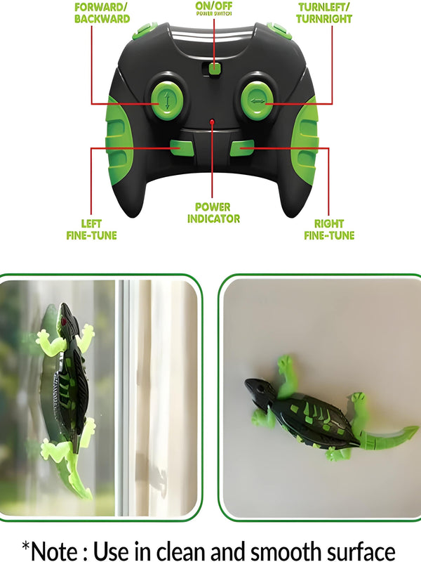 Wall Climbing Lizard Toy with Remote Control | Crawls Walls & Floors | Rechargeable |