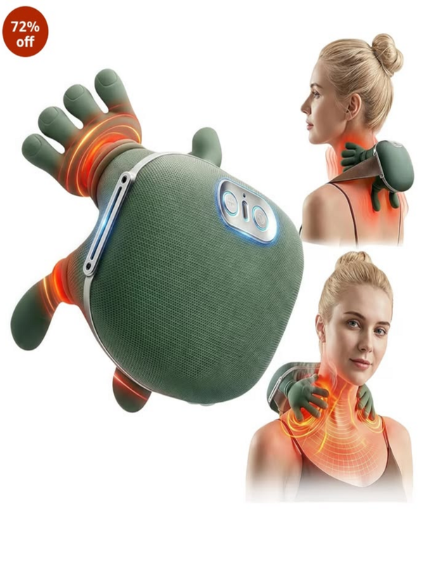 Heated Neck/Shoulder/Back Massager | Wireless Portable | Electric Deep Tissue Massage