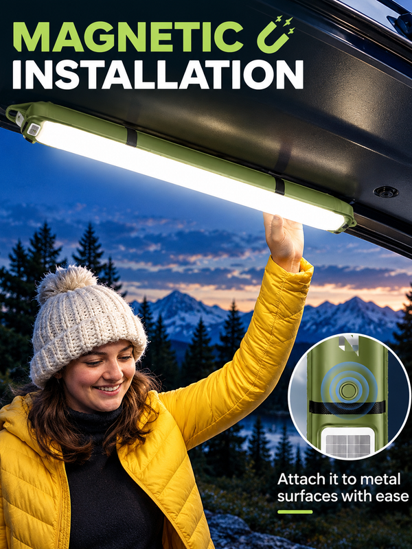 Inflatable Solar Camping Light with Power Bank – USB-C