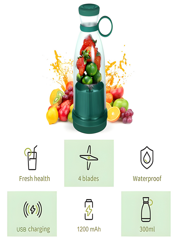 Portable mini 4 Blade Juicer Blender