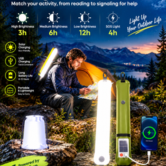 Inflatable Solar Camping Light with Power Bank – USB-C