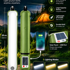 Inflatable Solar Camping Light with Power Bank – USB-C