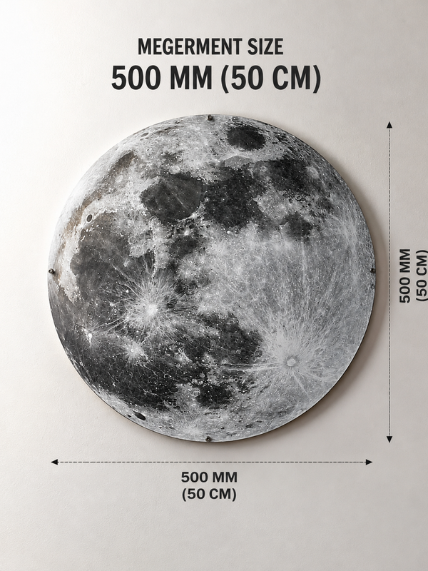 3D Moon LED Wall Lamp Modern Art Deco Lighting | 3 Colour Changing Indoor Wall Mounted Celling Light Wall Sconce Moon Lights for Living Room Bedroom Hallway, Corded Electric (500 MM)