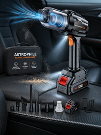 Cordless Car Vacuum Cleaner – Brushless Motor, Blower & Inflator, 10-in-1 Kit