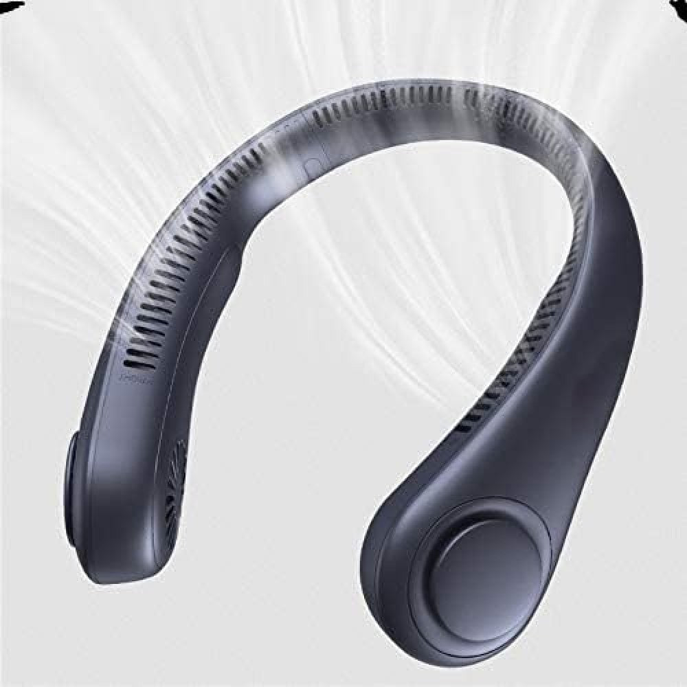 Portable Rechargeable Neck/Collar Fan - 5 Speed Mode | Hands-Free Bladeless | 4000 mAh Battery Operated Wearable 360° Personal Fan | Twistable, Rechargeable & Multi-Color | With Cooling Plate Technology |