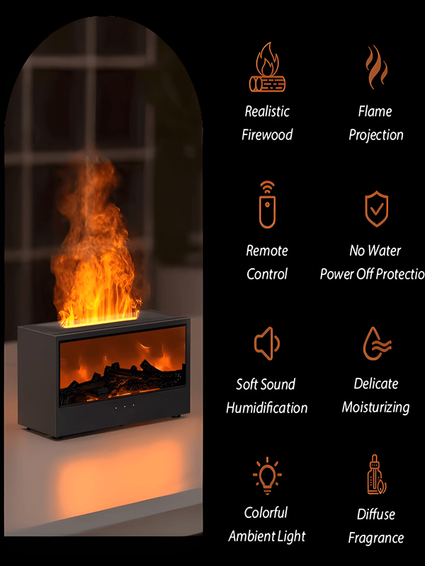 Fireplace Bonfire Aroma Diffuser with Remote Control