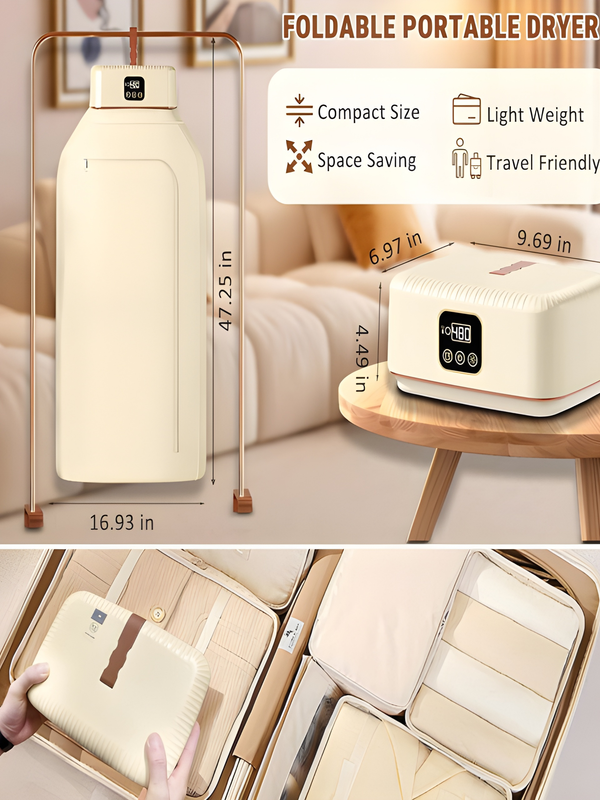 Compact and Portable Clothes Dryer