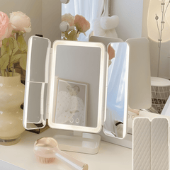 Tri-Fold LED Vanity Mirror Three Panel