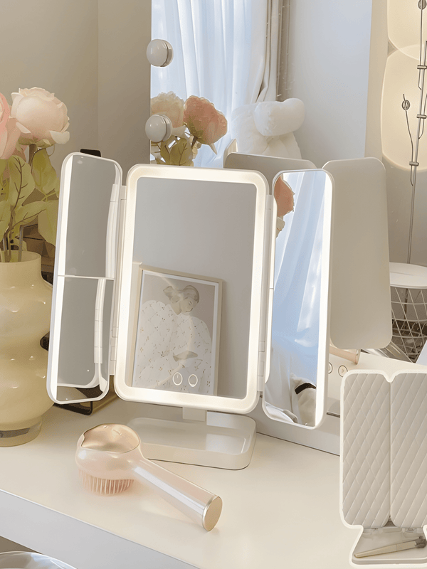 Tri-Fold LED Vanity Mirror Three Panel