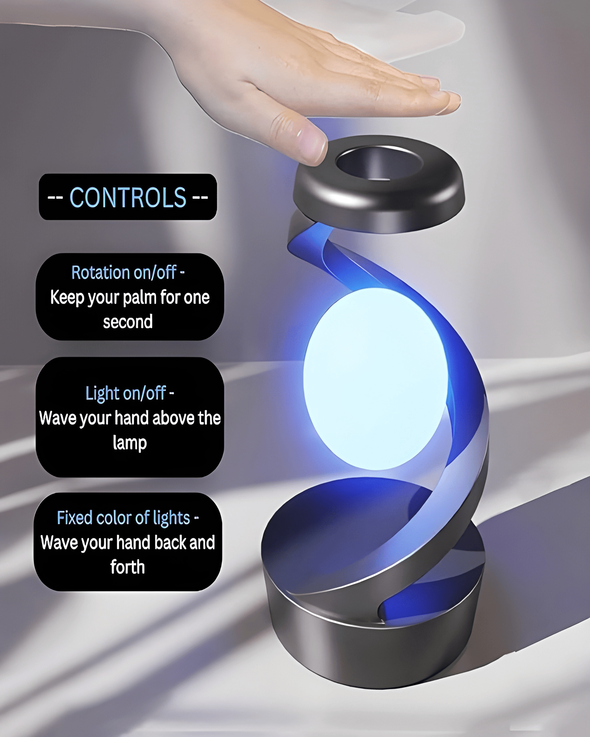 Led Rotation Lamp Spiral Rotating Desk Lamp – The Earth Mart