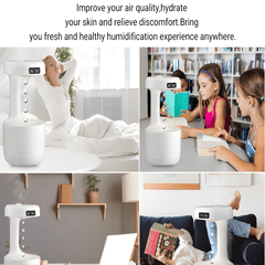 Anti-Gravity Water Drop Humidifier with 800ml Tank