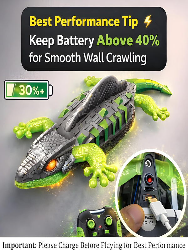 Wall Climbing Lizard Toy with Remote Control | Crawls Walls & Floors | Rechargeable |