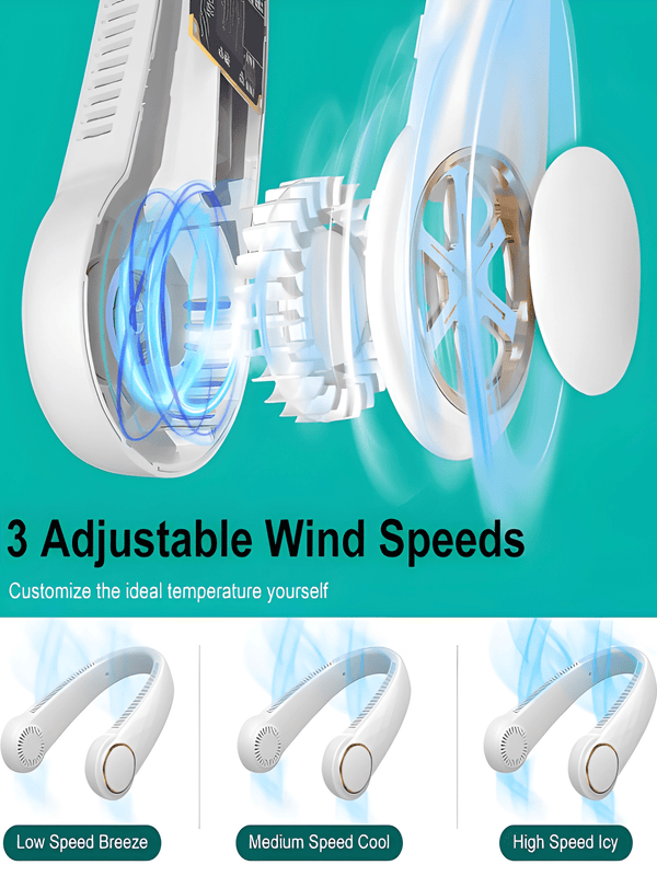 Portable Rechargeable Neck Fan
