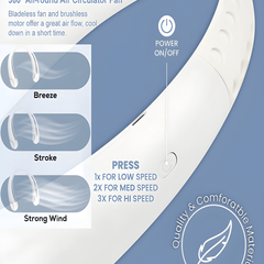 Portable Rechargeable Neck Fan