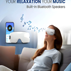 Rechargeable Eye Massager | Mild Heat Option |  for Stress Relief & Dark Circles | Multi Modes ,180° Foldable|