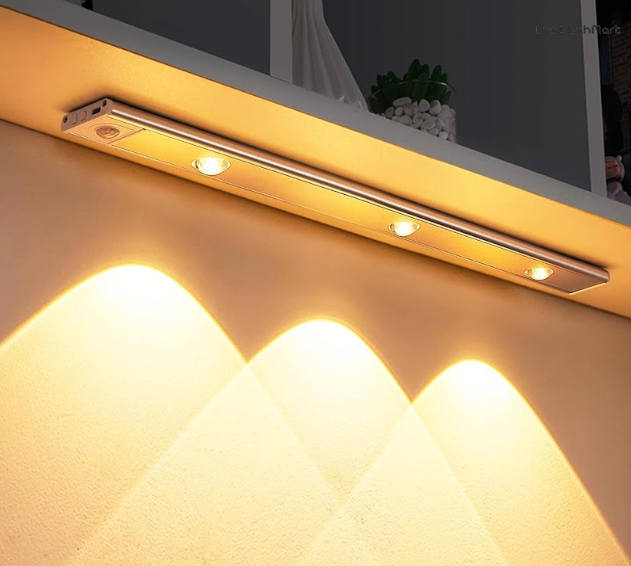 40 cm LED light bar lighting a kitchen counter from under a cabinet