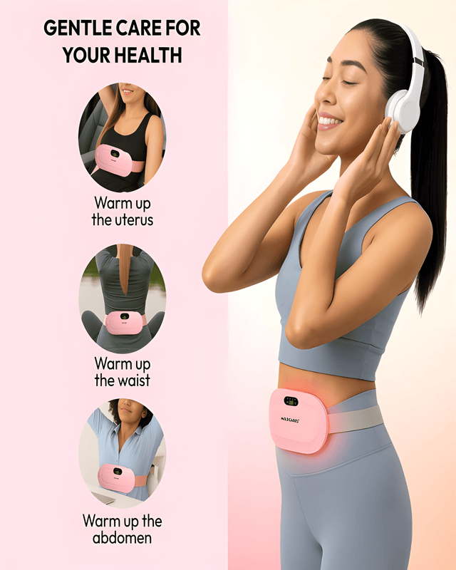 Heating pad worn on the waist, back and stomach