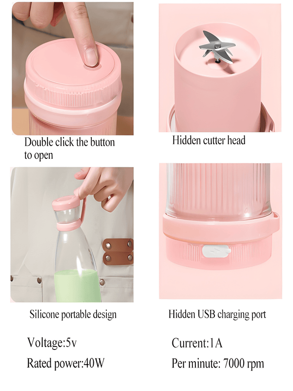 Portable mini 4 Blade Juicer Blender