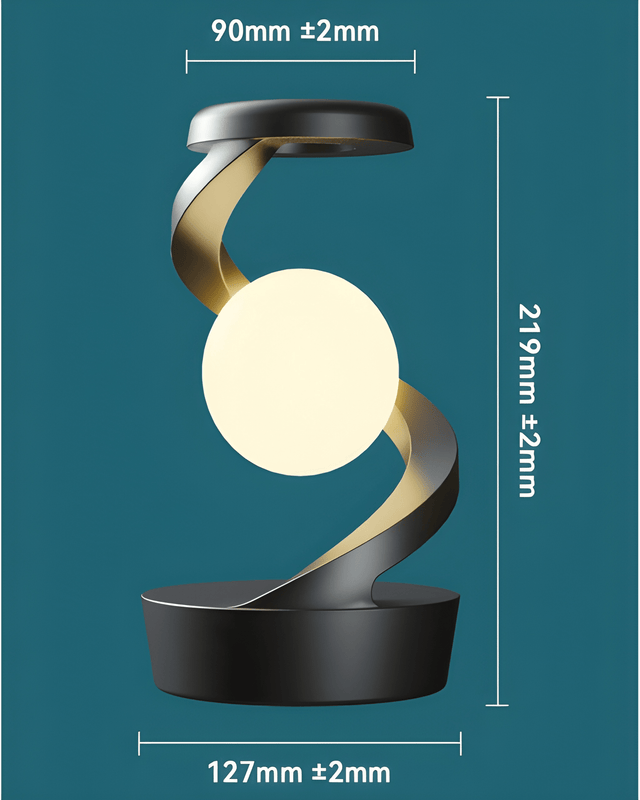 Spiral orb illusion LED desk lamp, photo 6